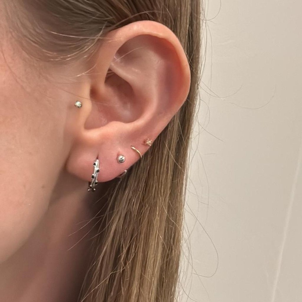 The Marlena Sterling Silver Open Huggie Hoops Hoop Earrings 25$